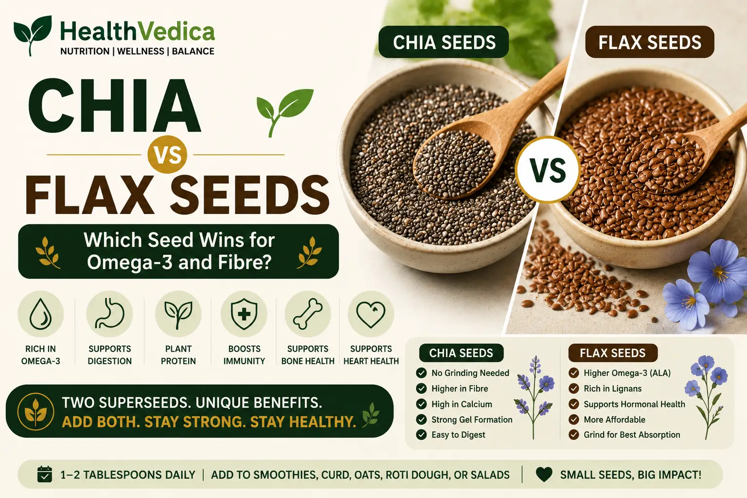 Chia vs Flax Seeds Comparison