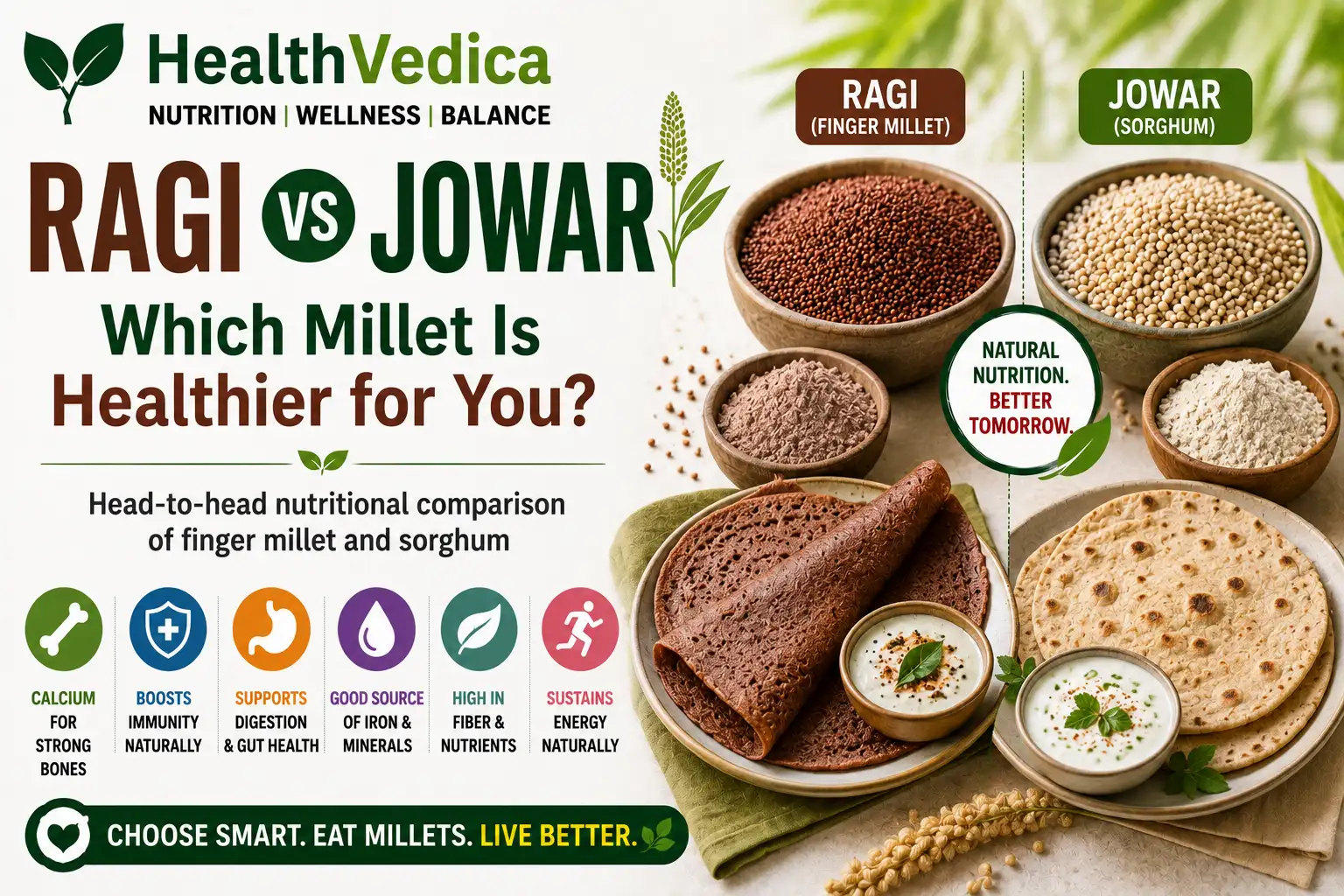 Ragi vs Jowar Comparison