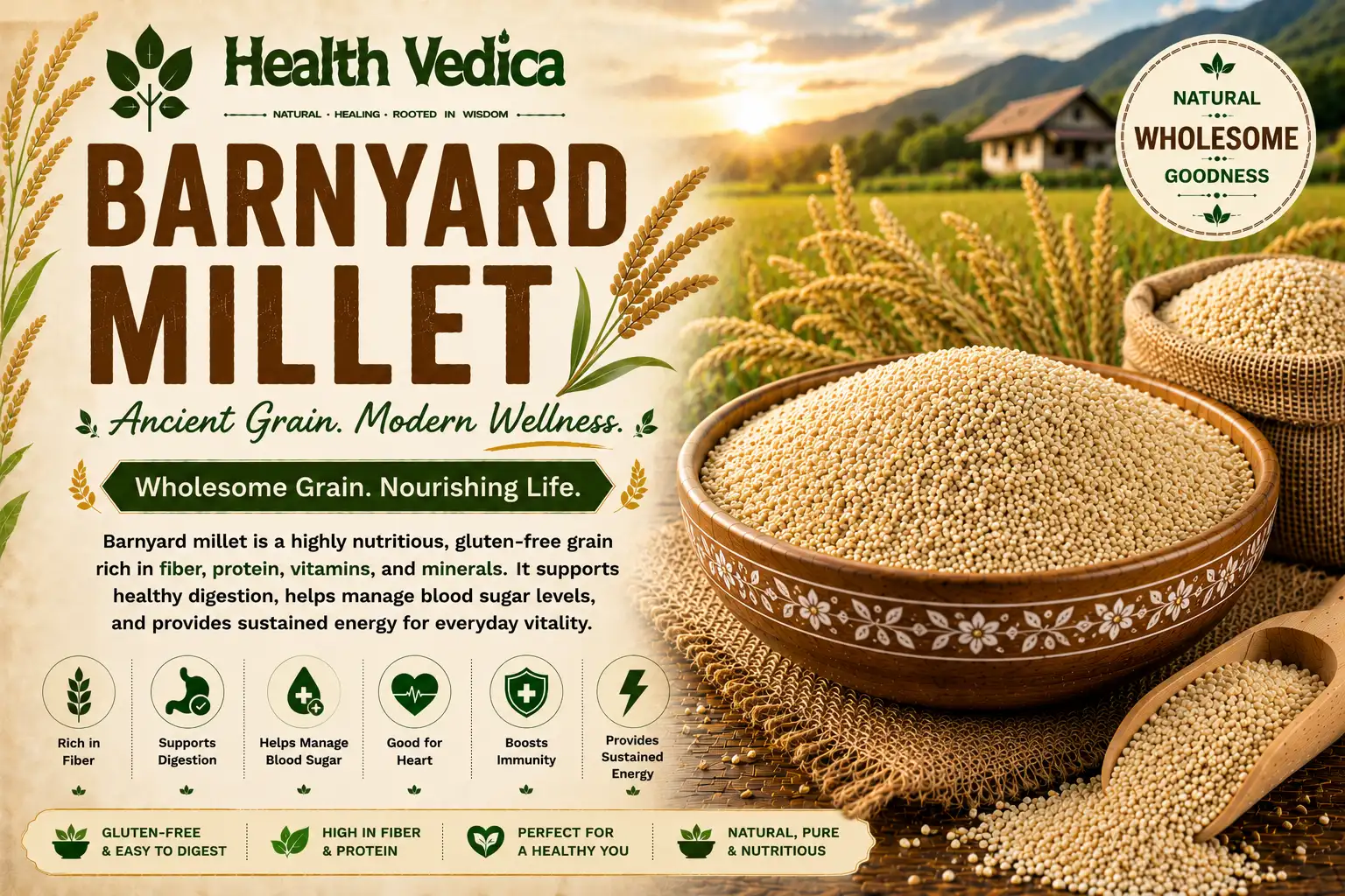 Barnyard Millet (Sanwa / Udalu) — Best for insulin control