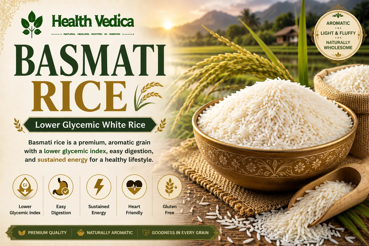 Basmati Rice — Lower Glycemic White Rice