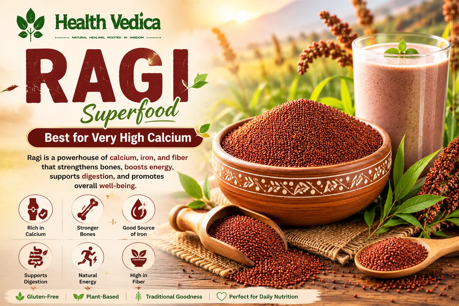 Ragi (Finger Millet) — Very high calcium