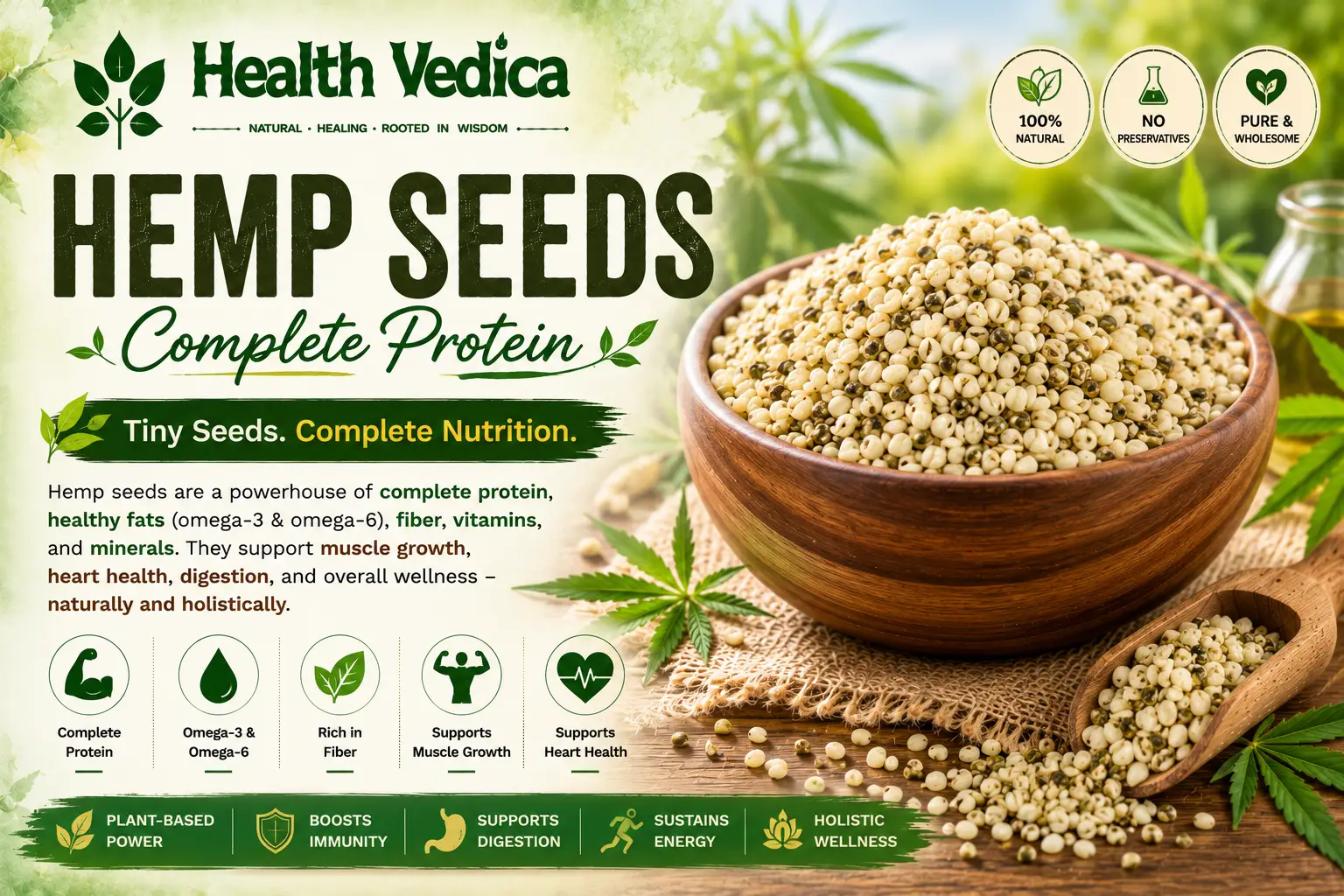 Hemp Seeds — Complete Plant Protein