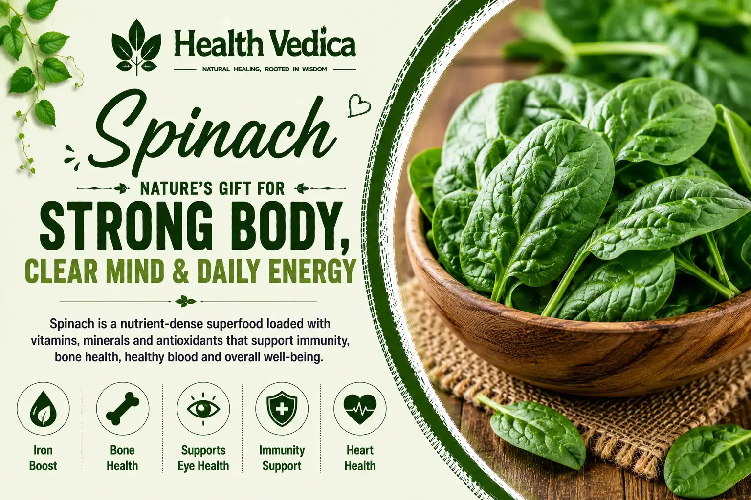 Spinach (Palak) — Iron & Folate